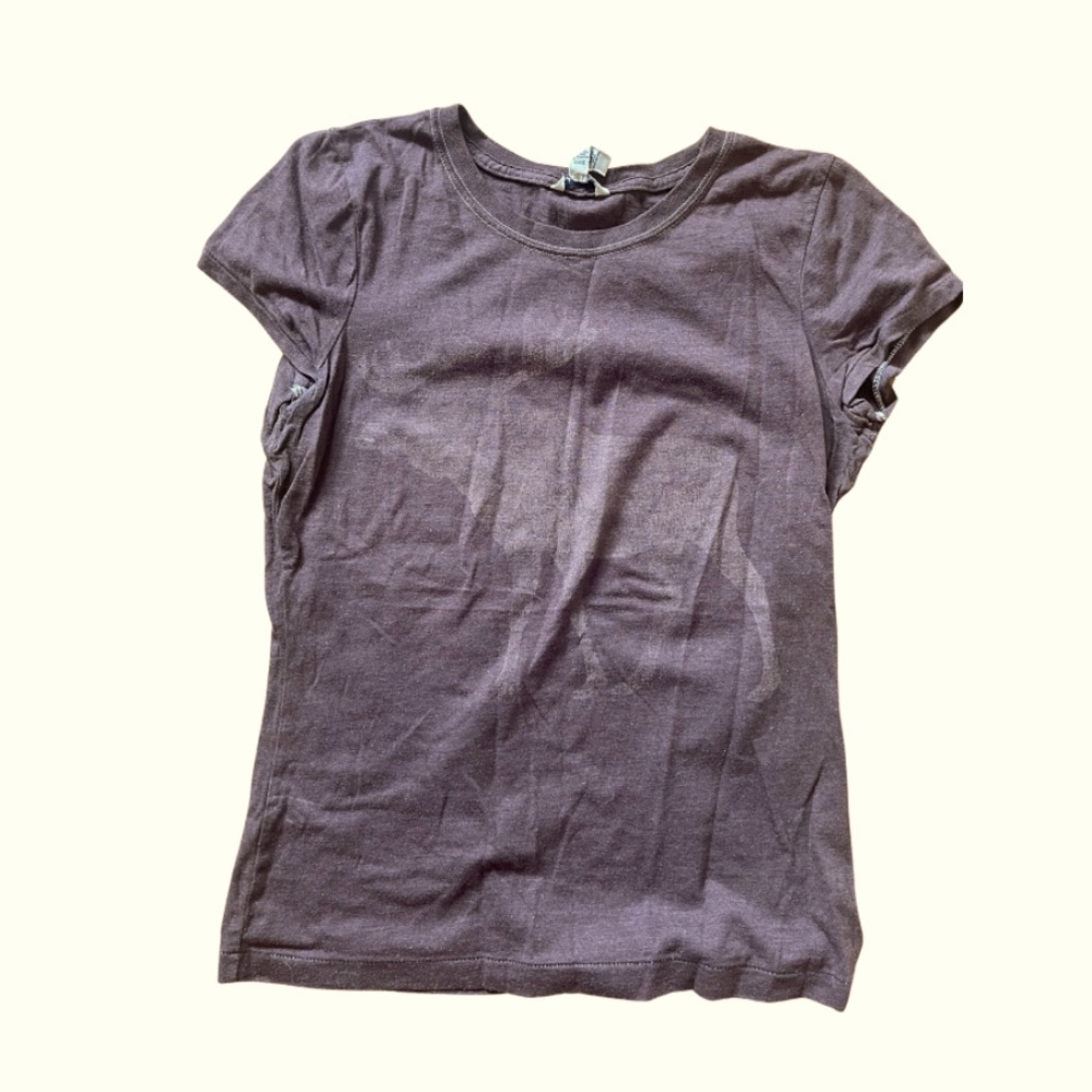 Vintage Abercrombie T-Shirt in Brown with Light Brown Moose Logo (Kids)